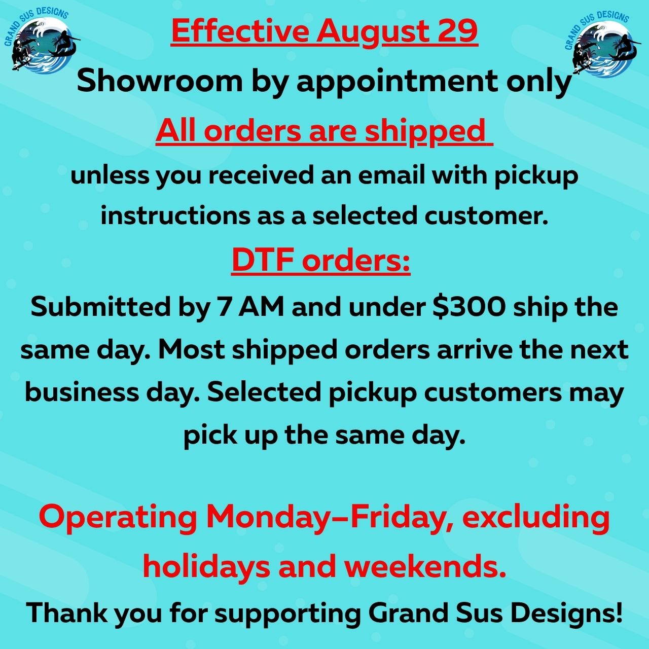 Important Please read effective August 29th, 2026