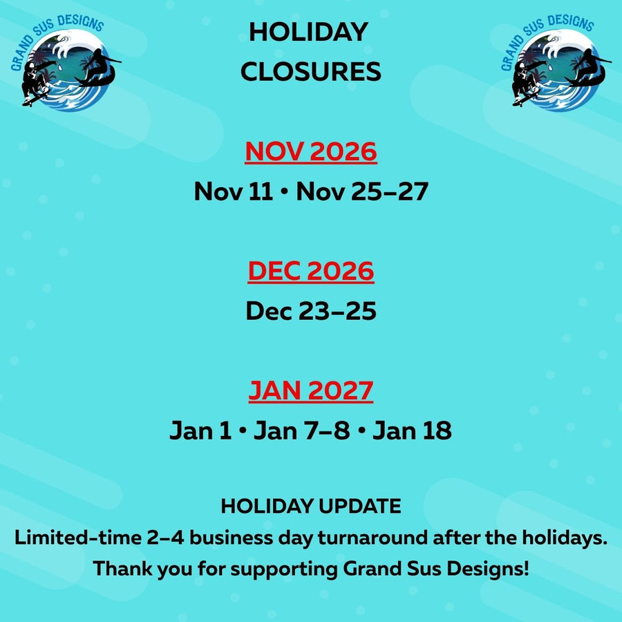 Nov 2026 to Jan 2027 Holiday Closed Dates