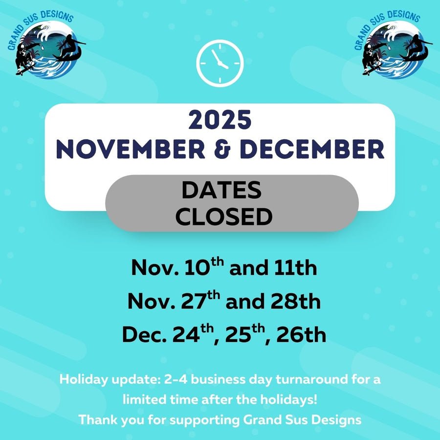 2025 November and December Closed Dates