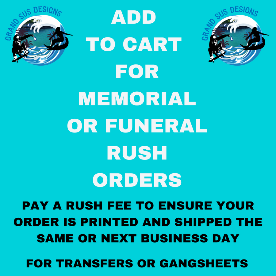 Memorial or Funeral Rush Order Ships within 24 hours -Read Listing info