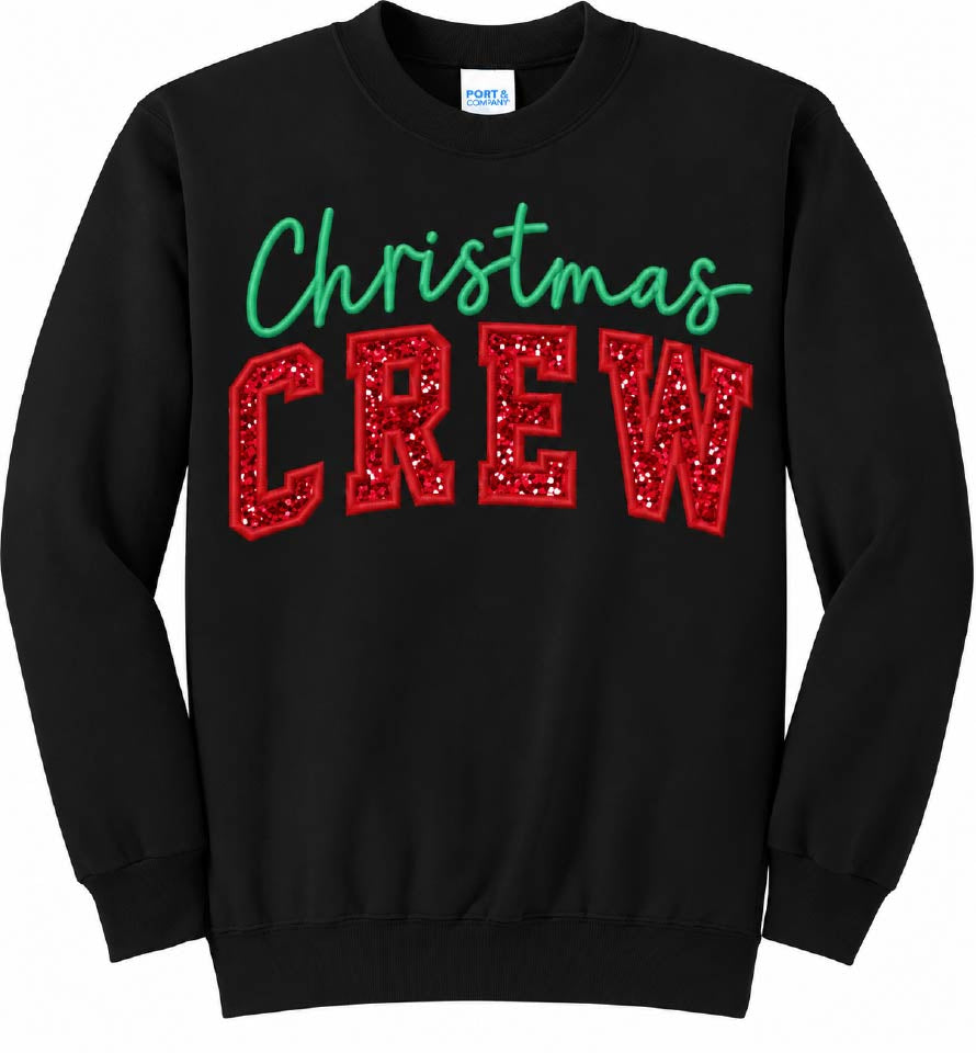 Christmas Embroidered Sweatshirt | Custom Glitter or Felt Holiday Design