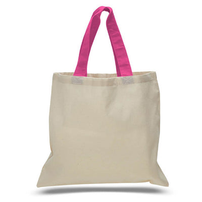 Color handle cotton totes