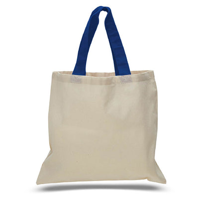 Color handle cotton totes