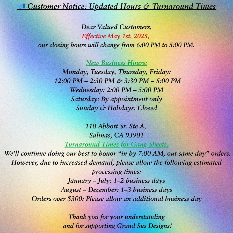 Important information for our customers