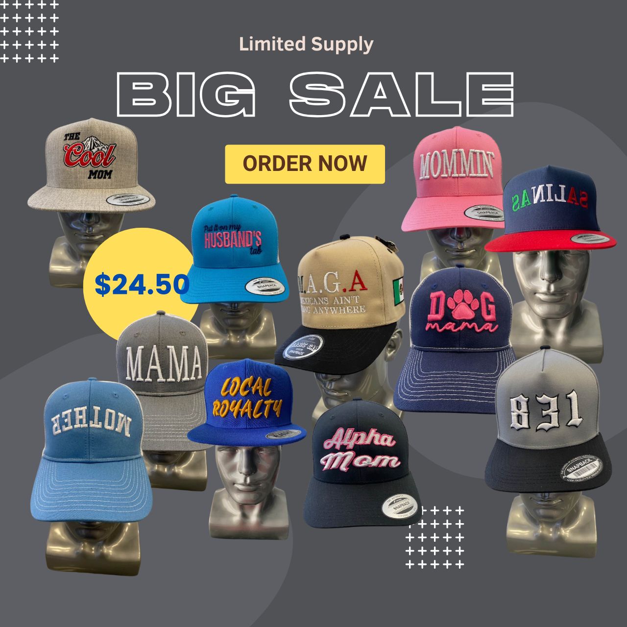 Custom Look, No Wait – Pre-Made Embroidered Hats for Sale