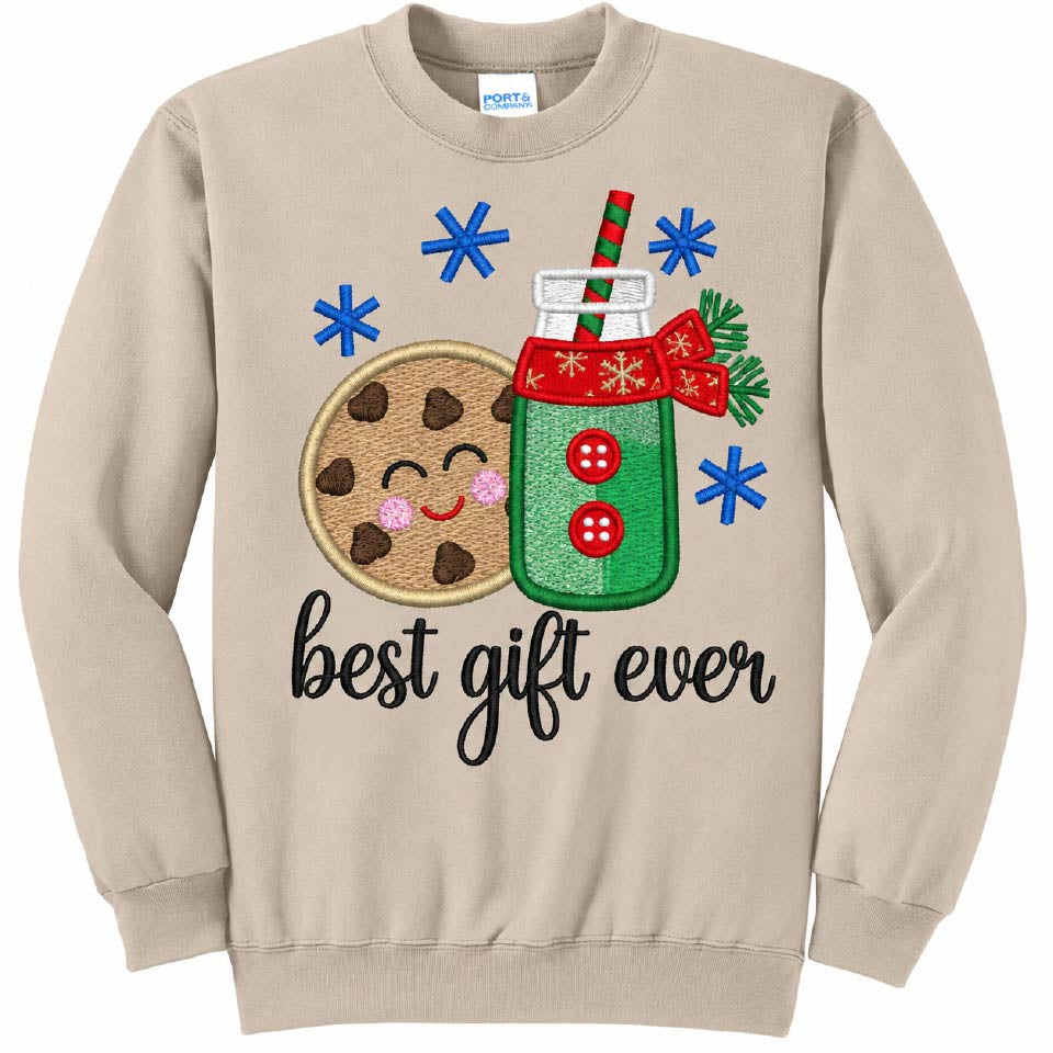 Christmas Embroidered Sweatshirt | Custom Glitter or Felt Holiday Design
