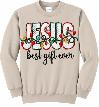 Christmas Embroidered Sweatshirt | Custom Glitter or Felt Holiday Design