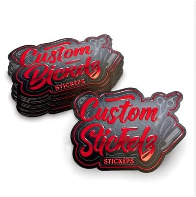 Embossed (textured) White or clear Vinyl stickers