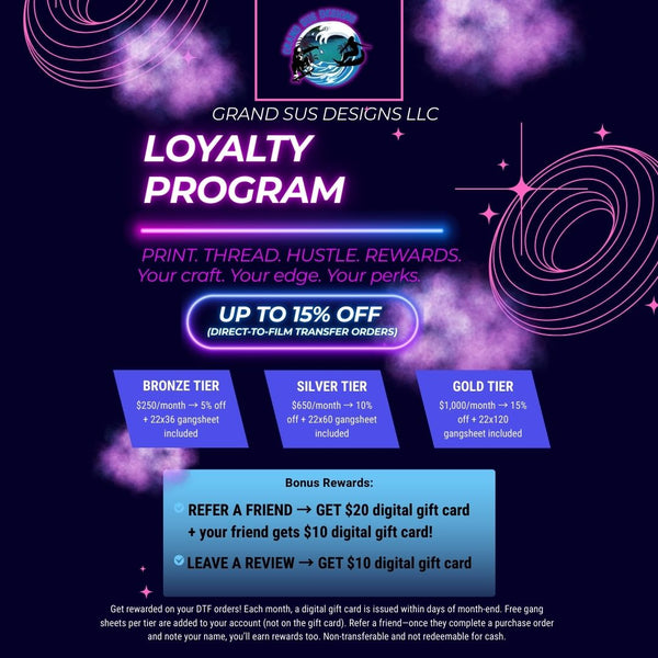 Loyalty Program Starts Oct. 1, 2025 - Grand Sus Designs